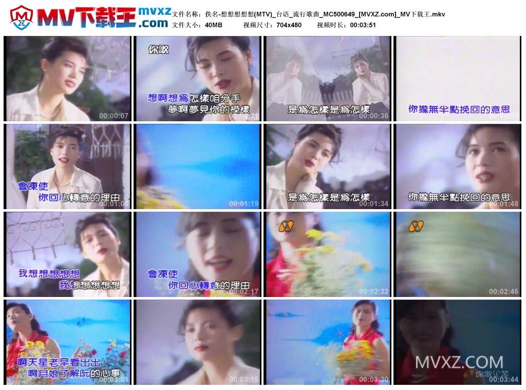 佚名-想想想想想(MTV)_台语_流行歌曲_MC500649